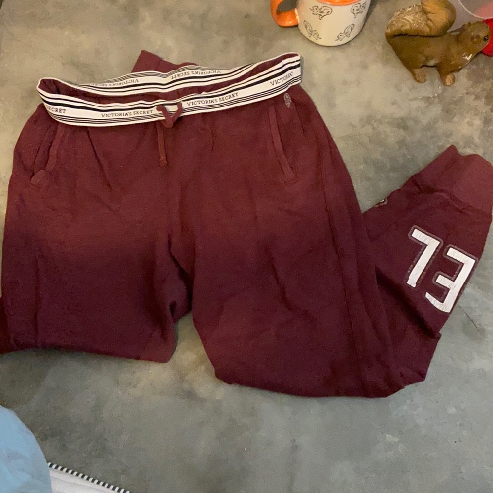Burgundy joggers